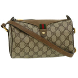 Gucci GG Canvas Web Sherry Line Shoulder Bag Beige Red Green 8902018 fm1530