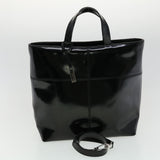 Gucci Hand Bag Leather 3Set Black fm1716