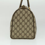 Gucci Web Sherry Line GG Canvas Boston Bag PVC Leather Beige Green fm1775