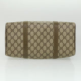 Gucci Web Sherry Line GG Canvas Boston Bag PVC Leather Beige Green fm1775