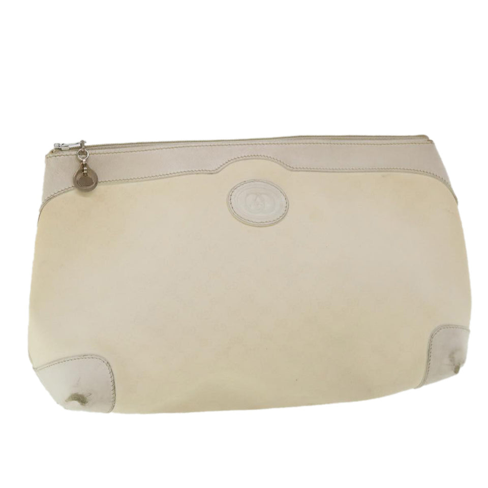 Gucci Micro GG Canvas Clutch Bag White 014.904.0597 fm1931