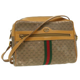 Gucci Micro GG Canvas Web Sherry Line Shoulder Bag Beige Red Green fm1935