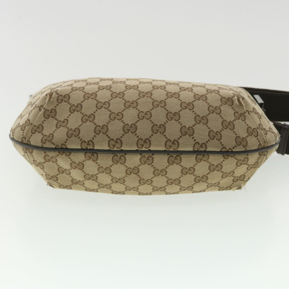 Gucci GG Canvas Shoulder Bag Beige Dark Brown 181092 fm2121