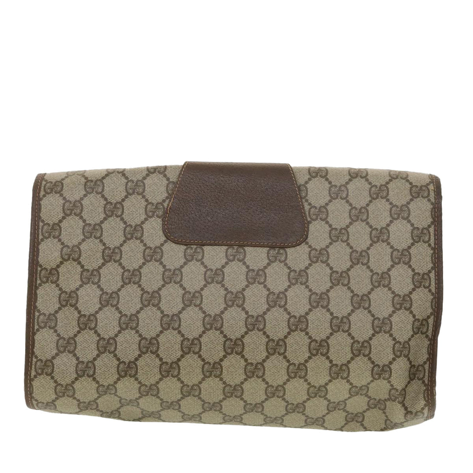 Gucci GG Canvas Web Sherry Line Clutch Bag Beige Red 156.01.031 fm2132