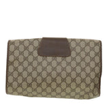 Gucci GG Canvas Web Sherry Line Clutch Bag Beige Red 156.01.031 fm2132