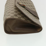 Gucci GG Canvas Web Sherry Line Clutch Bag Beige Red 156.01.031 fm2132