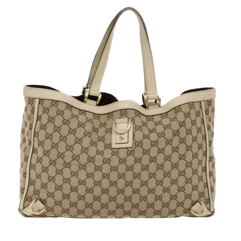 Gucci GG Canvas Hand Bag 2Set Beige fm2158