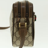 Gucci GG Canvas Web Sherry Line Shoulder Bag Beige Red Green fm2200