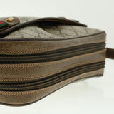 Gucci GG Canvas Web Sherry Line Shoulder Bag Beige Red Green fm2200