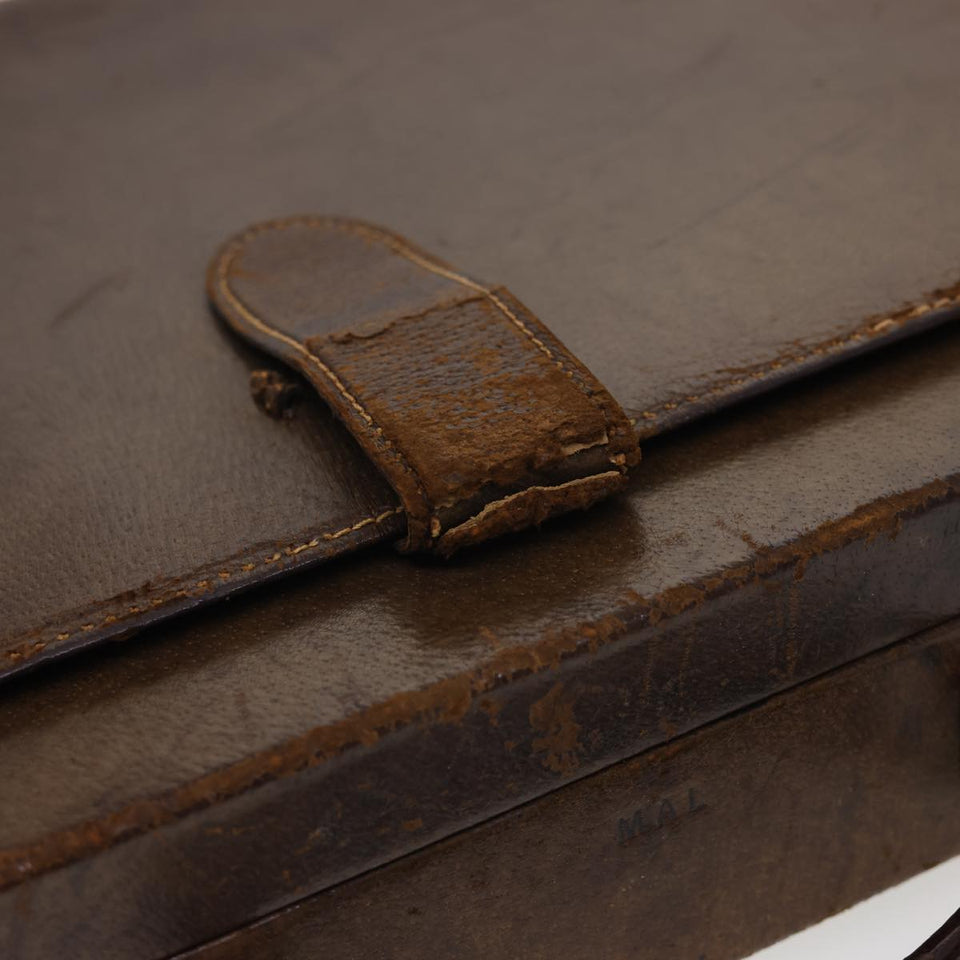 Gucci Trunk Leather Brown fm2218