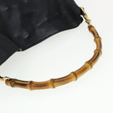 Gucci Bamboo Shoulder Bag Leather Black fm2313