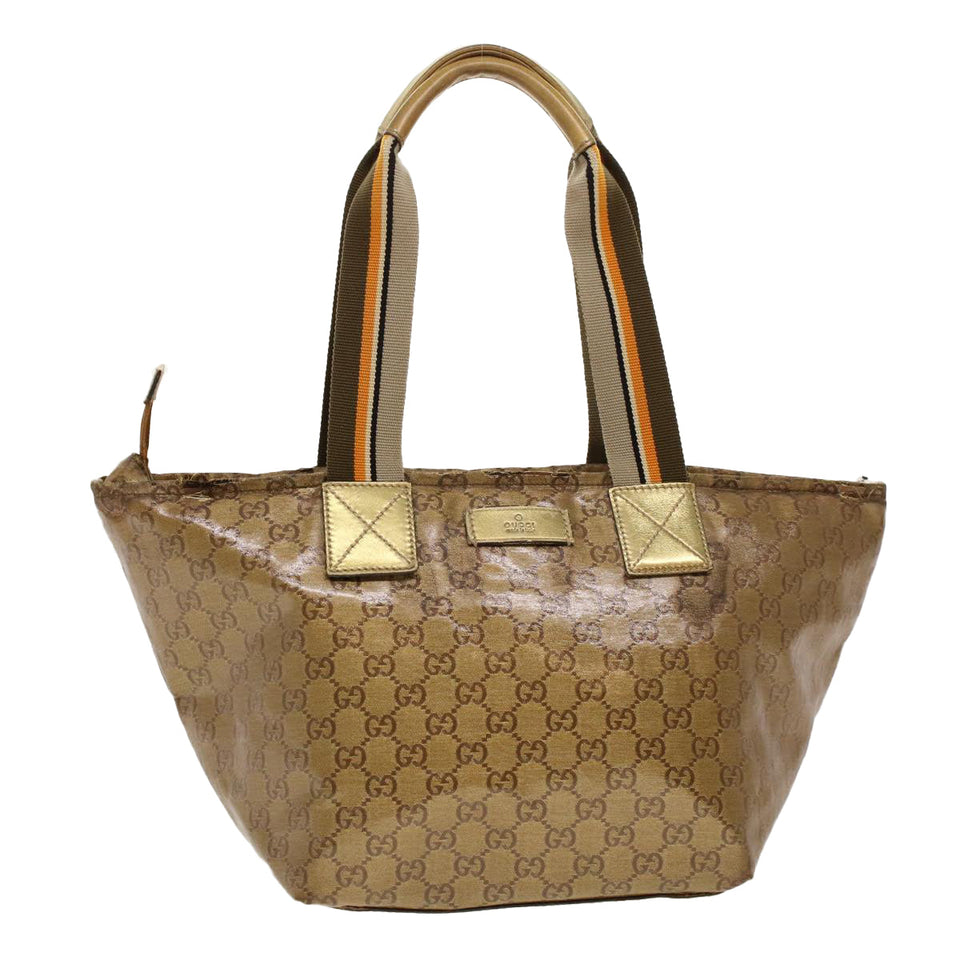 Gucci GG Crystal Tote Bag Gold 131230 fm2314