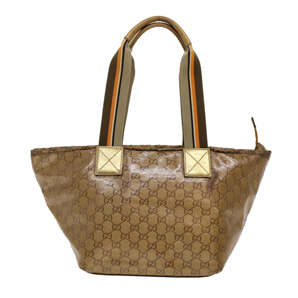 Gucci GG Crystal Tote Bag Gold 131230 fm2314