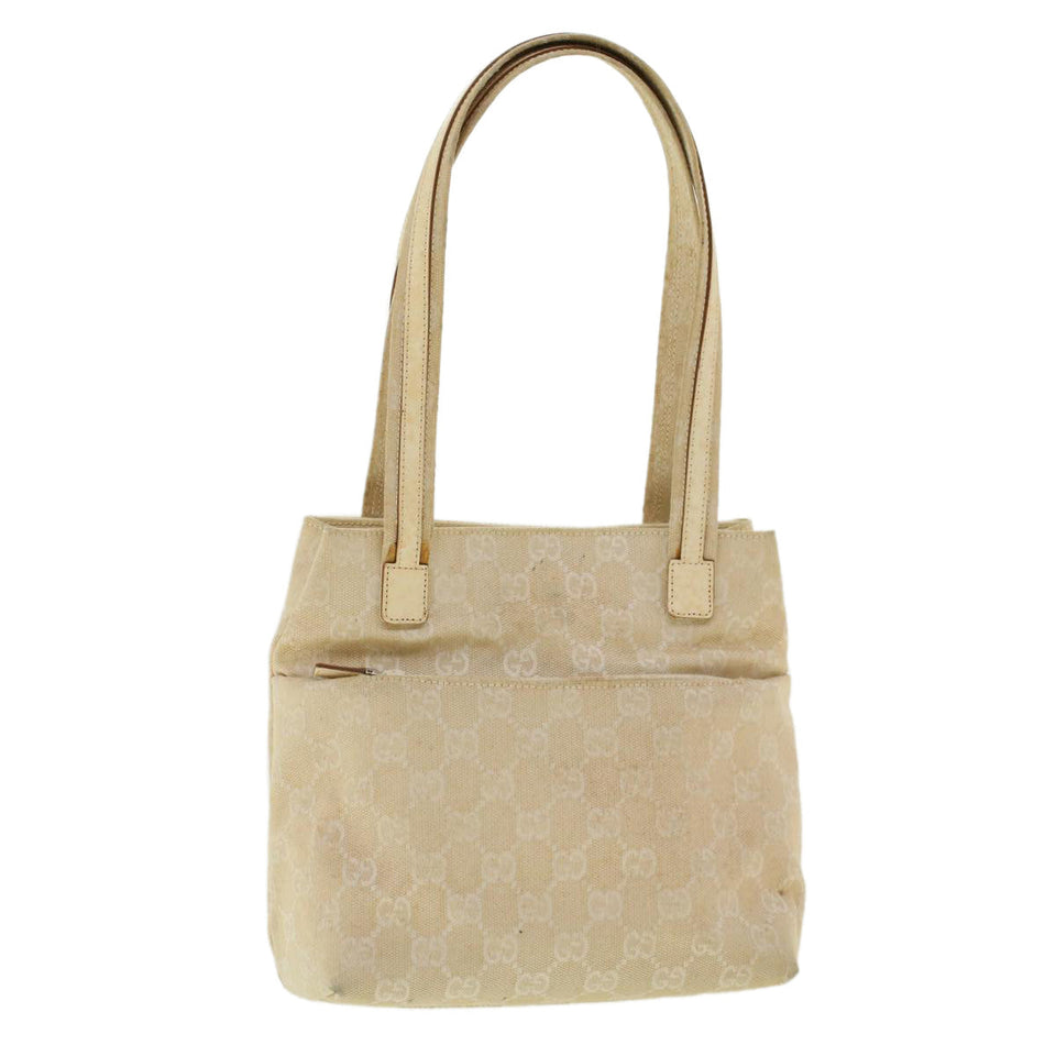 Gucci GG Canvas Shoulder Bag Beige 002 1075 002053 fm2315