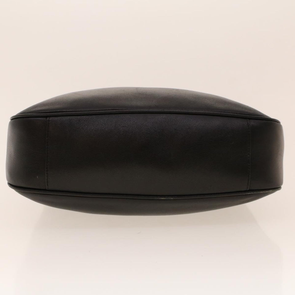 Gucci Bamboo Shoulder Bag Leather Black fm2318