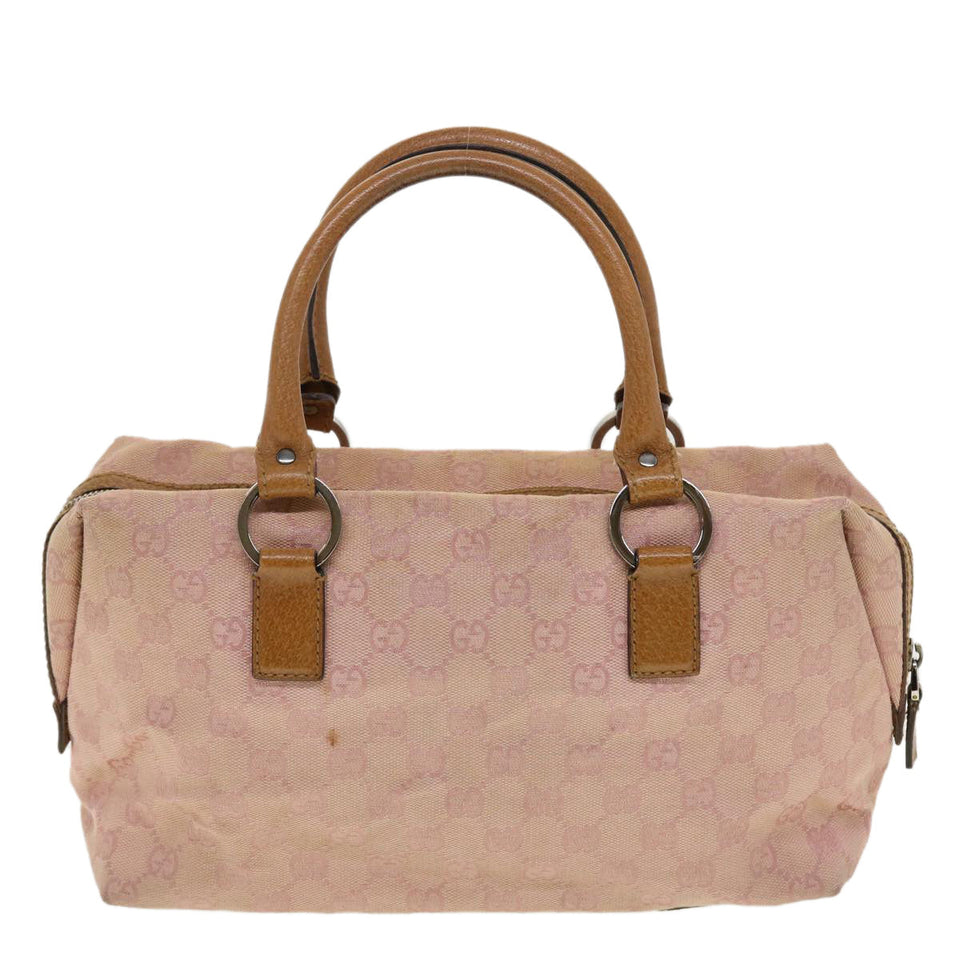 Gucci GG Canvas Hand Bag Pink 113009 fm2349
