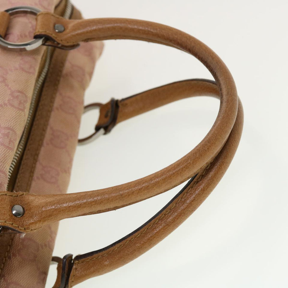 Gucci GG Canvas Hand Bag Pink 113009 fm2349