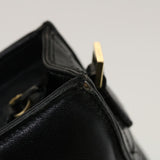 Gucci Bamboo Hand Bag Leather 2way Black fm2374