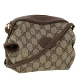 Gucci GG Canvas Shoulder Bag PVC Leather Beige fm2421