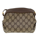 Gucci GG Canvas Shoulder Bag PVC Leather Beige fm2421