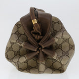 Gucci GG Canvas Shoulder Bag PVC Leather Beige fm2421