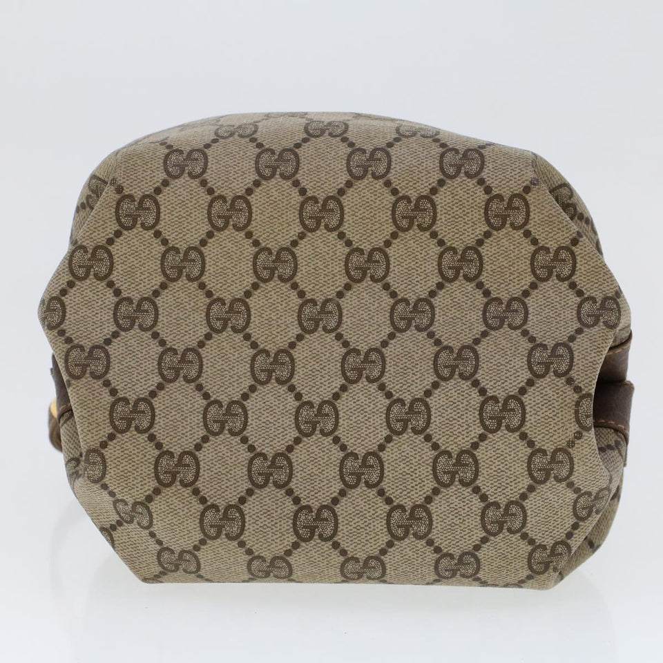 Gucci GG Canvas Shoulder Bag PVC Leather Beige fm2421