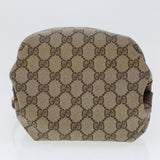 Gucci GG Canvas Shoulder Bag PVC Leather Beige fm2421