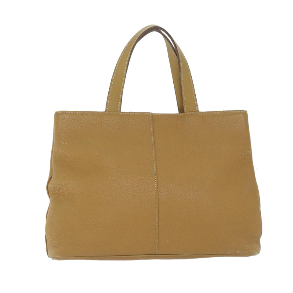 Luxury BurberrySs Tote Bag Leather Beige Auth fm3177