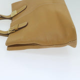 Luxury BurberrySs Tote Bag Leather Beige Auth fm3177