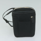 Luxury Burberry s Cosmetic Clutch Bag Leather 2Set Black Brown Auth fm3179