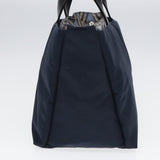 Luxury Burberry Nova Check Hand Bag Nylon Navy Auth fm3652