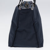 Luxury Burberry Nova Check Hand Bag Nylon Navy Auth fm3652