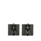 Chanel Metal Square Coco Mark Rhinestone Earrings 00A