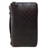 Gucci Long Wallet Purse 269883 leather Dark brown Diamante Travel case unisex(Unisex)