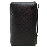 Gucci Long Wallet Purse 269883 leather Dark brown Diamante Travel case unisex(Unisex)