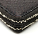 Gucci Long Wallet Purse 269883 leather Dark brown Diamante Travel case unisex(Unisex)