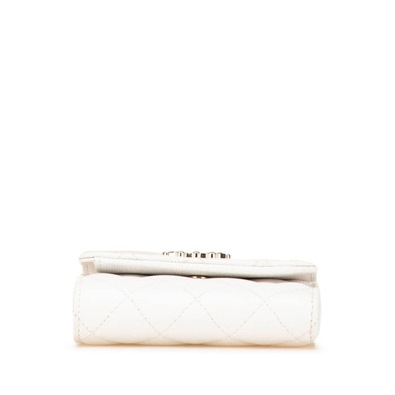 Chanel Coco Mark Bijou Caviar Skin Trifold Wallet