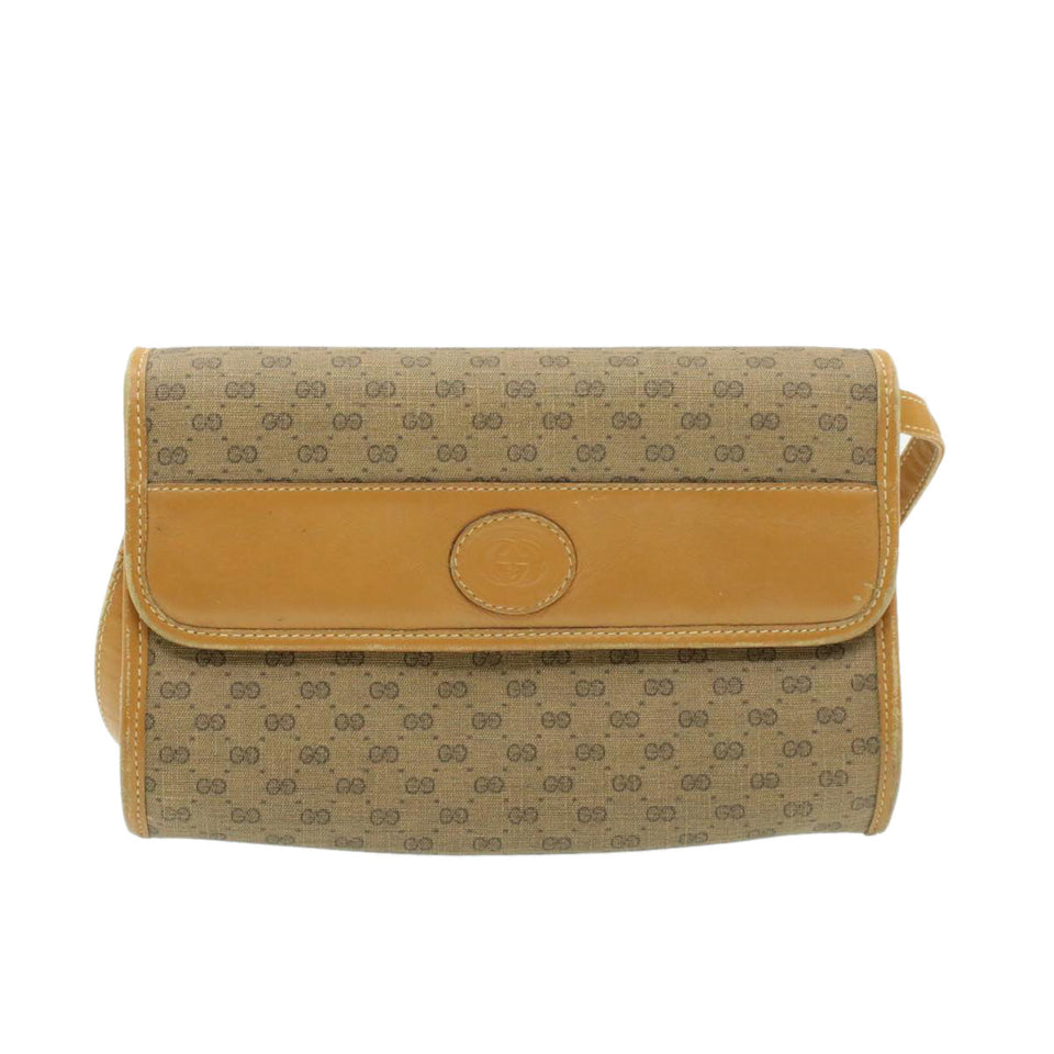 Gucci Micro small PVC Leather Shoulder Bag Beige am064g