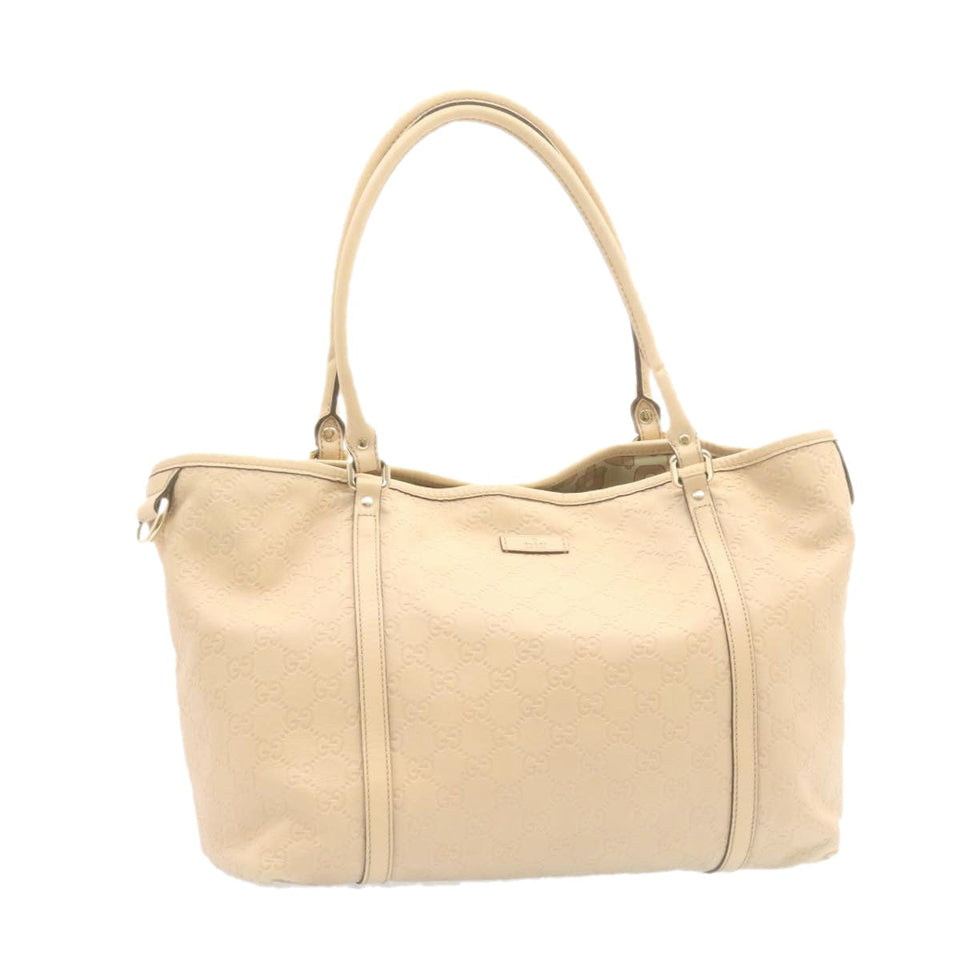 Gucci Gucci Shima Tote Bag Leather Beige am1040g