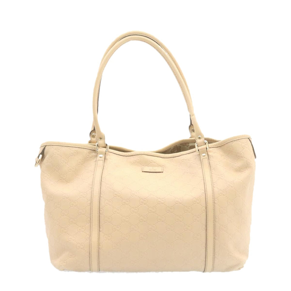 Gucci Gucci Shima Tote Bag Leather Beige am1040g