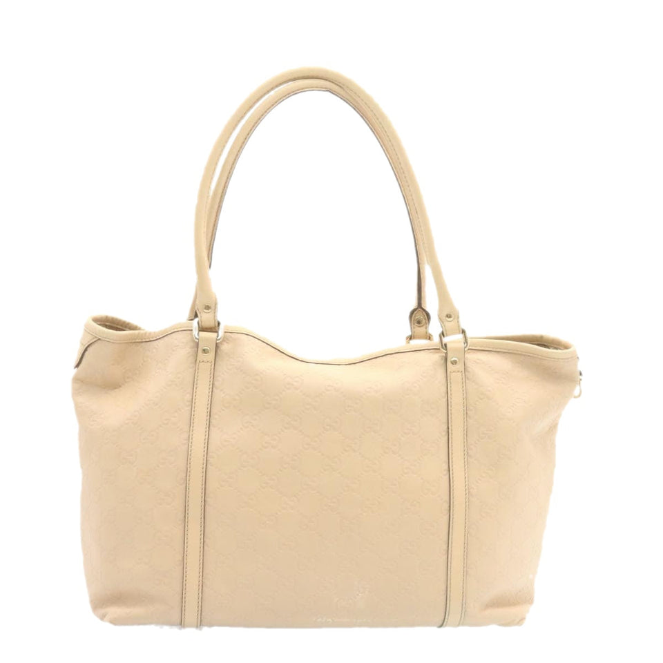 Gucci Gucci Shima Tote Bag Leather Beige am1040g