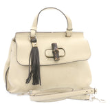 Gucci Bamboo Turn Lock 2Way Hand Bag White am1235g
