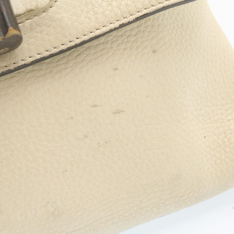 Gucci Bamboo Turn Lock 2Way Hand Bag White am1235g