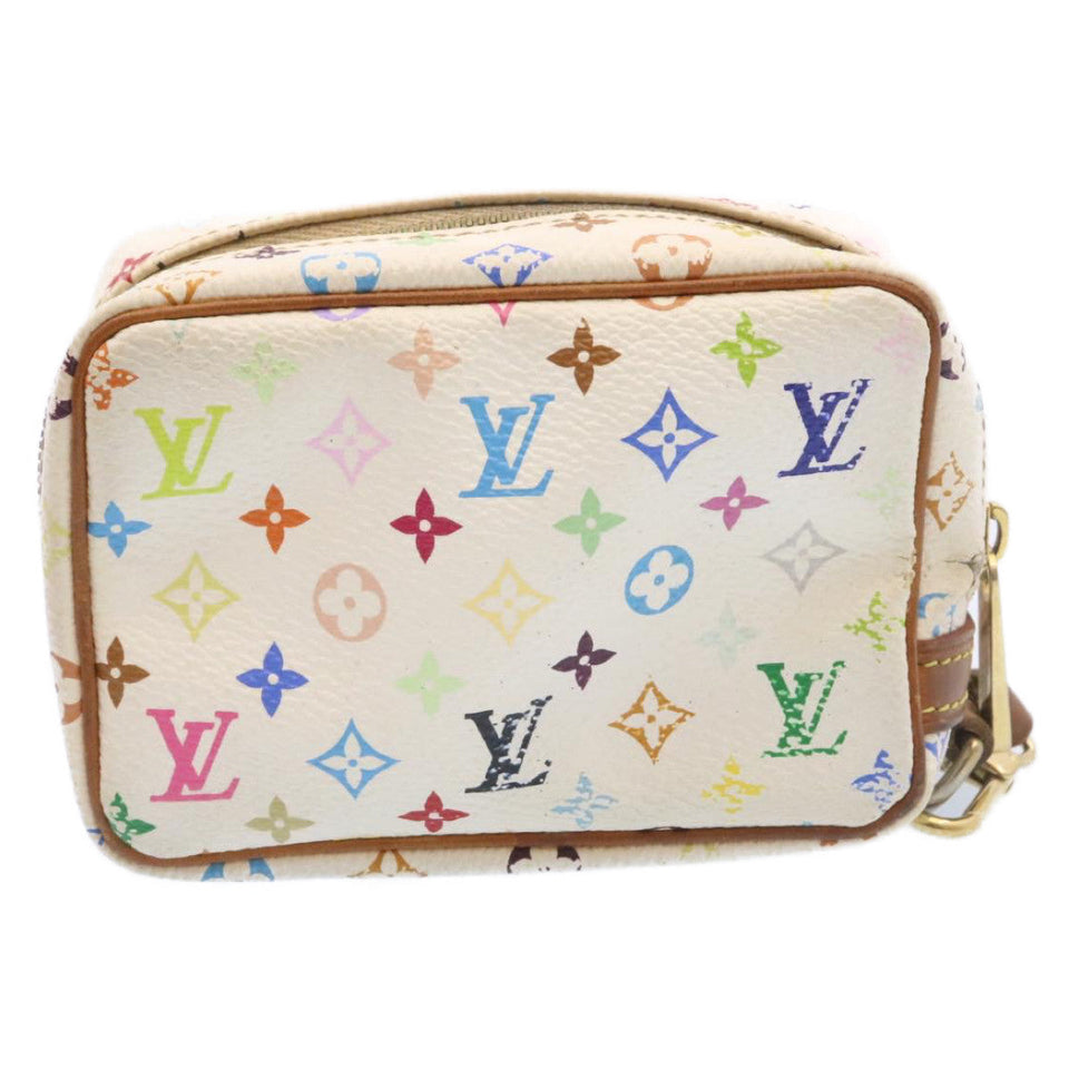 Louis Vuitton Monogram Multicolor Trousse Wapity Pouch White Auth am1686g Clutch