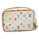 Louis Vuitton Monogram Multicolor Trousse Wapity Pouch White Auth am1686g Clutch