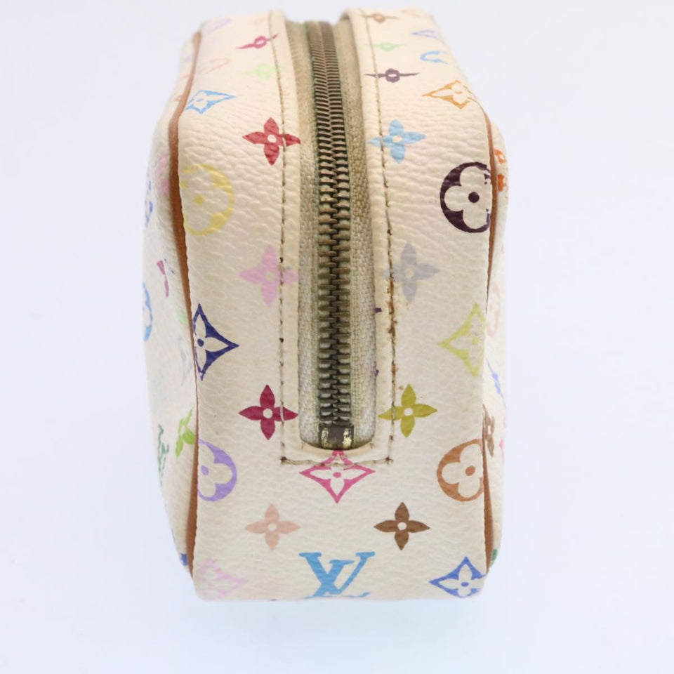Louis Vuitton Monogram Multicolor Trousse Wapity Pouch White Auth am1686g Clutch