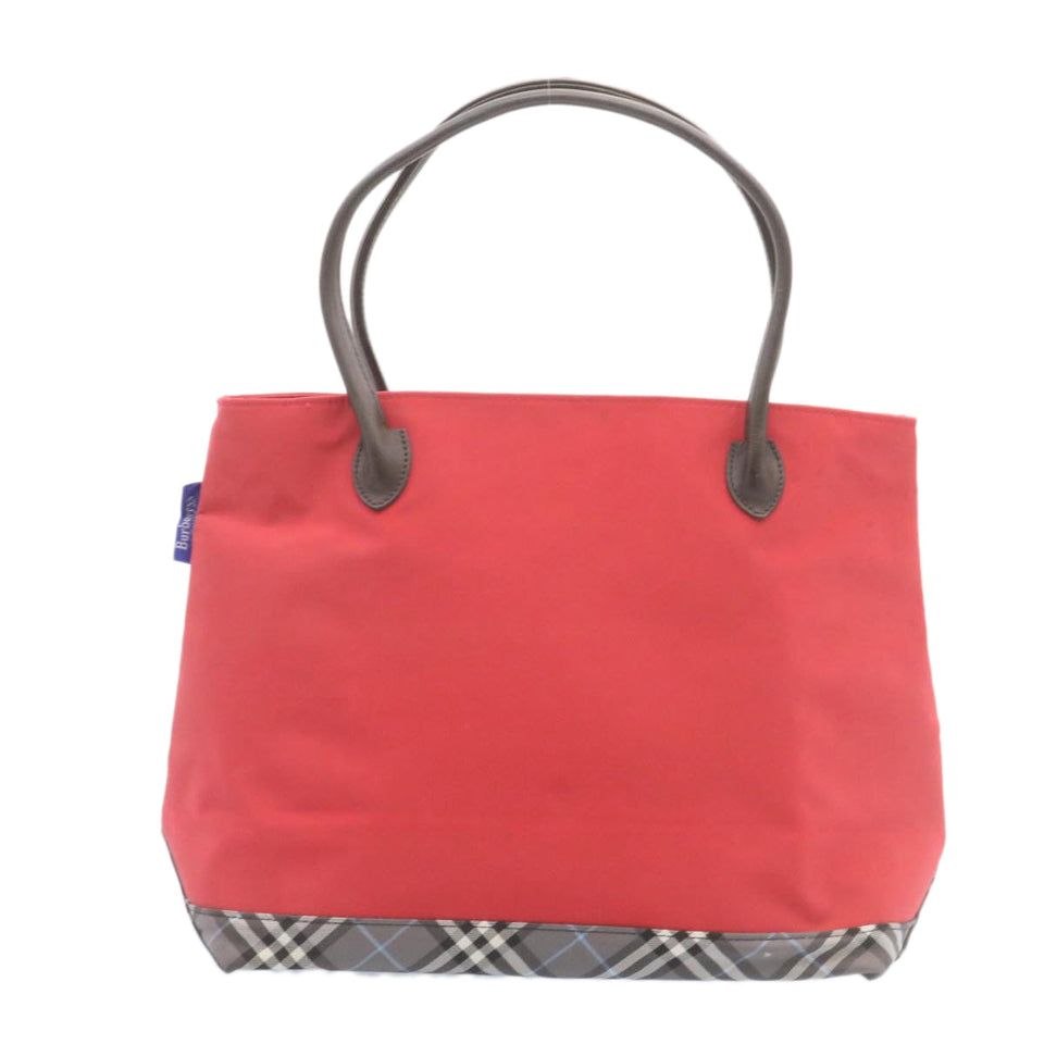 Luxury Burberry Shoulder Bag Nylon Leather 2Set Red Black Auth am1868g