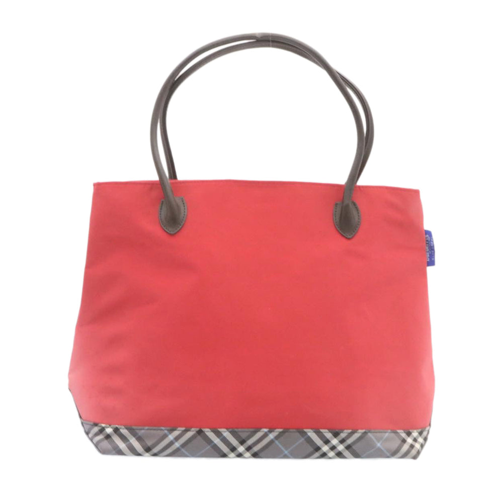 Luxury Burberry Shoulder Bag Nylon Leather 2Set Red Black Auth am1868g