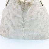 Gucci Sherry Line GG Canvas Tote Bag Silver Blue am1955g