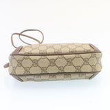 Gucci Web Sherry Line GG Canvas Shoulder Bag Beige Red Green am1986g